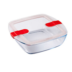 Герметичная коробочка для завтрака Pyrex Cook & Heat 25 x 22 x 7 cm 2,2 L Прозрачный Cтекло (4 штук) цена и информация | Посуда для хранения еды | pigu.lt