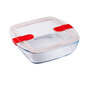 Hermetiška priešpiečių dėžutė Pyrex Cook & Heat, 25 x 22 x 7 cm, 2,2 L, 4 vnt. kaina ir informacija | Maisto saugojimo  indai | pigu.lt