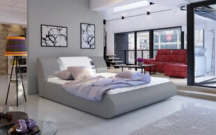 Кровать  Flavio, 140х200 см, серый/белый цвет цена и информация | Кровати | pigu.lt