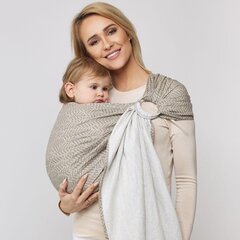 Слинг Womar Hug Me N16 Beige Leaves Draagdoek 7855, бежевый цена и информация | Слинги, эргорюкзаки | pigu.lt