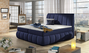 Кровать  Vincenzo, 160х200 см, синяя цена и информация | Кровати | pigu.lt