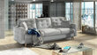 Sofa Asgard, 235x95x86 cm, pilka kaina ir informacija | Sofos | pigu.lt