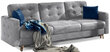 Sofa Asgard, 235x95x86 cm, pilka kaina ir informacija | Sofos | pigu.lt