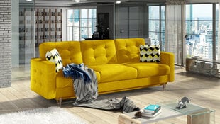 Sofa Asgard, 235x95x86 cm, geltona kaina ir informacija | Sofos | pigu.lt