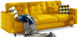 Sofa Asgard, 235x95x86 cm, geltona kaina ir informacija | Sofos | pigu.lt