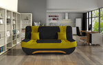 Sofa NORE Ewa II, juoda/geltona