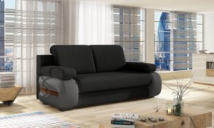 Sofa Laura, juoda/pilka kaina ir informacija | Sofos | pigu.lt