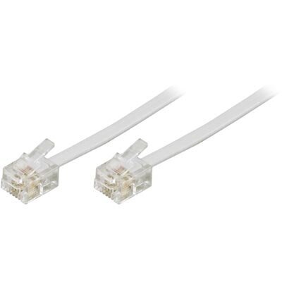 Deltaco, RJ11/RJ45, 1 m kaina ir informacija | Kabeliai ir laidai | pigu.lt