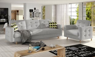Комплект мягкой мебели из 2-х частей  Asgard 3+1, серый цвет цена и информация | Комплекты мягкой мебели | pigu.lt