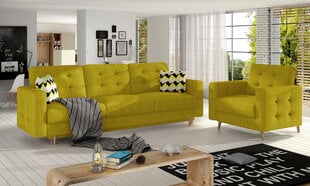 Комплект мягкой мебели из 2-х частей  Asgard 3+1, желтый цвет цена и информация | Комплекты мягкой мебели | pigu.lt