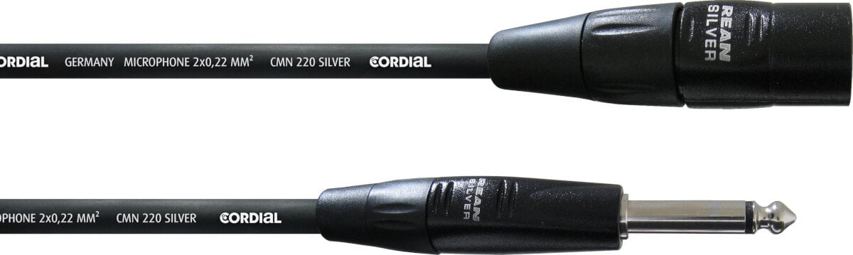 Cordial Silver Line, Aux 6.3 mm/XLR, 5 m kaina ir informacija | Kabeliai ir laidai | pigu.lt