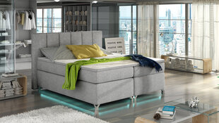 Кровать  Basilio, 140х200 см, серый цвет цена и информация | Кровати | pigu.lt