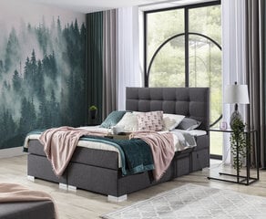 Кровать Inez с матрасом, 160x200 см, коричневая цена и информация | Кровати | pigu.lt