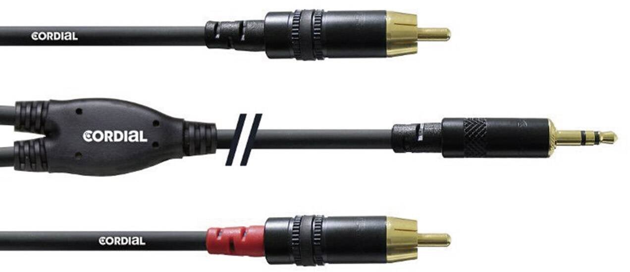 Cordial, Aux 3.5 mm/RCA, 3 m kaina ir informacija | Kabeliai ir laidai | pigu.lt