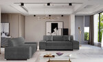 Комплект мягкой мебели из 2-х частей Eltap Porto 2+3, серого цвета