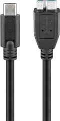 Goobay USB-C - micro-B, 1 м цена и информация | Кабели и провода | pigu.lt