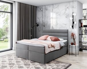 Кровать  Softy, 140х200 см, серый цвет цена и информация | Кровати | pigu.lt