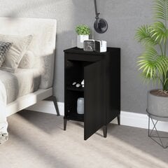 vidaXL Naktinė spintelė, juodos spalvos, 40x35x70cm, apdirbta mediena kaina ir informacija | Spintelės prie lovos | pigu.lt