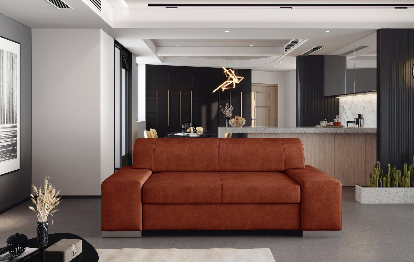 Sofa Porto 2, raudona kaina ir informacija | Sofos | pigu.lt