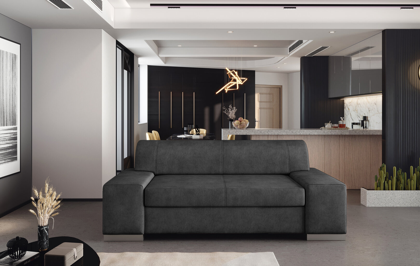 Sofa Porto 2, pilka kaina ir informacija | Sofos | pigu.lt