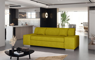 Sofa Porto 3, 210x90x98 cm, geltona kaina ir informacija | Sofos | pigu.lt