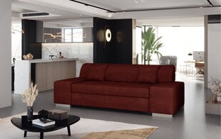 Sofa Porto 3, 210x90x98 cm, raudona kaina ir informacija | Sofos | pigu.lt
