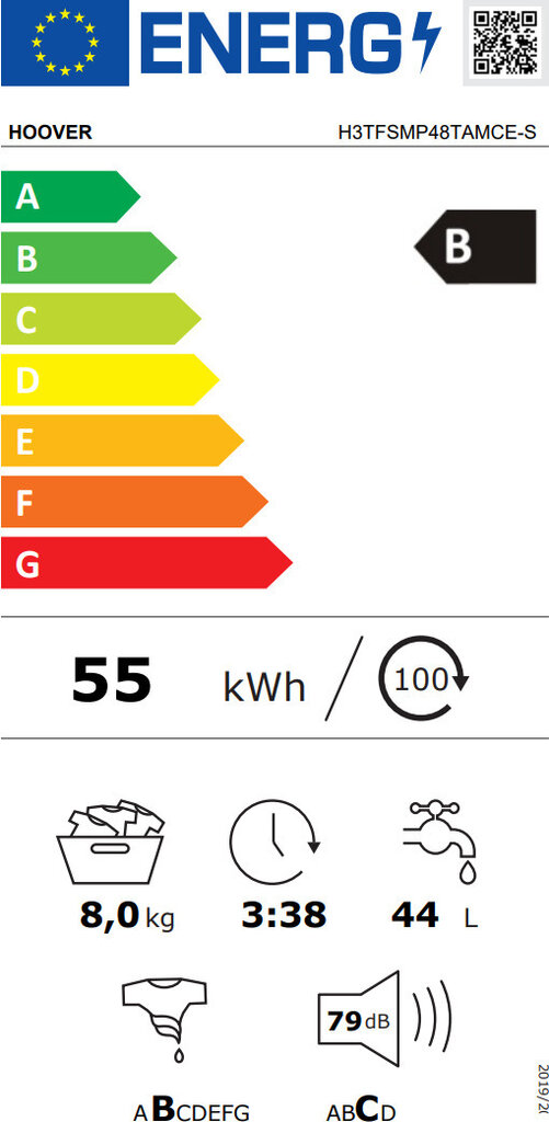 Hoover H3TFSMP48TAMCE-S kaina ir informacija | Skalbimo mašinos | pigu.lt