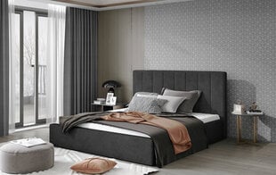 Кровать Audrey Dora 96, 200x200 см, серый цена и информация | Кровати | pigu.lt