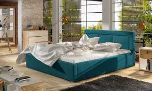 Кровать Belluno, 140x200 см, синий цвет цена и информация | Кровати | pigu.lt