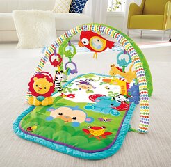 Muzikinis veiklos kilimėlis Fisher Price Atogrąžų miškų draugai, CHP85 kaina ir informacija | Lavinimo kilimėliai | pigu.lt