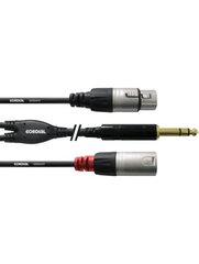 Cordial 3,5mm - 2 x XLR, 1,8 m kaina ir informacija | Kabeliai ir laidai | pigu.lt