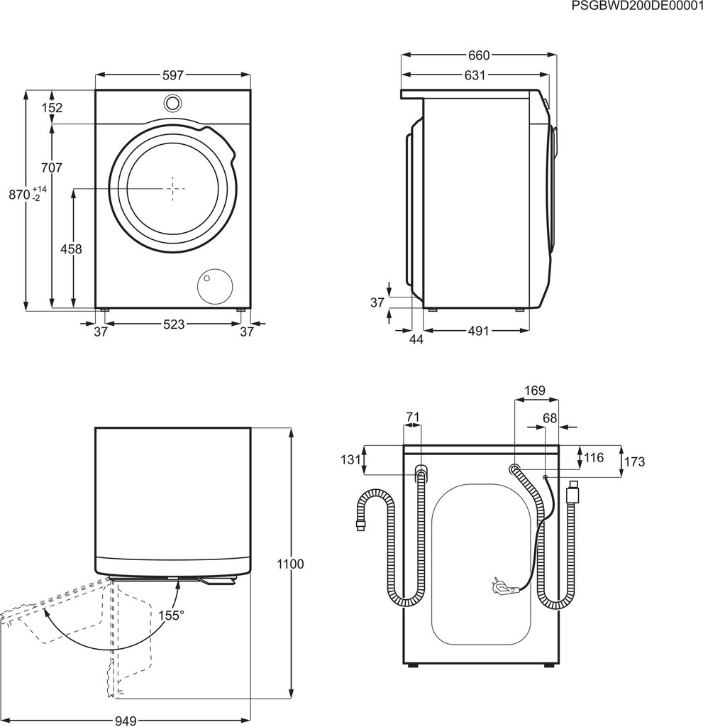 Electrolux EW9W7449S9 цена и информация | Skalbimo mašinos | pigu.lt