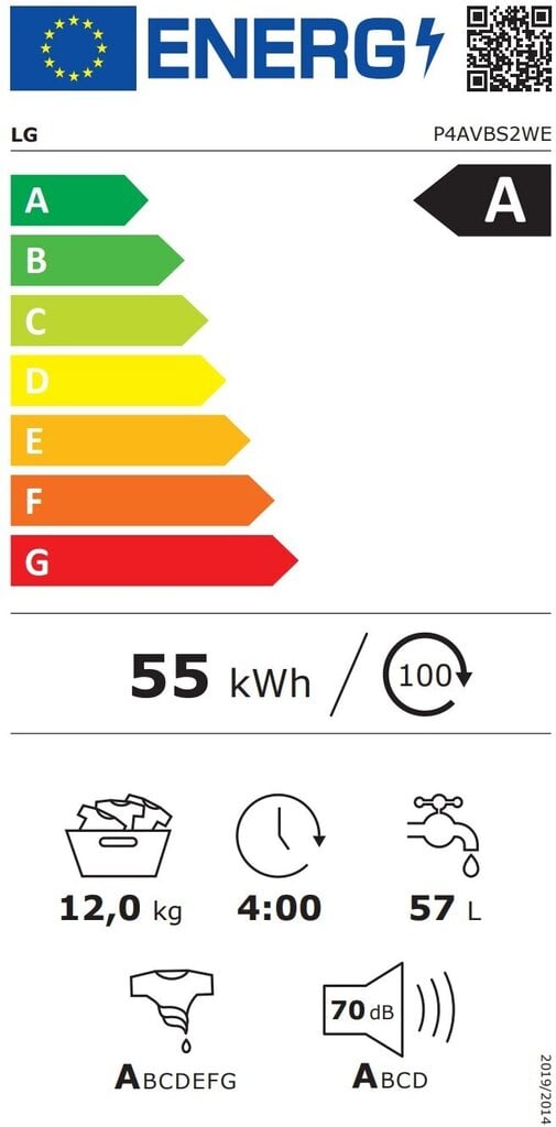 LG P4AVBS2WE цена и информация | Skalbimo mašinos | pigu.lt