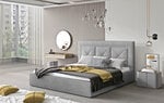 Кровать  Cloe, 140х200 см, серый цвет