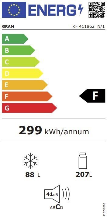 Gram KF 411862 N/1 цена и информация | Šaldytuvai | pigu.lt