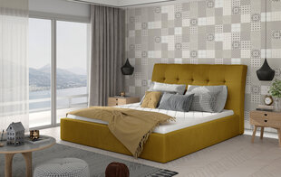 Кровать Inge 200х200 см, желтый цвет цена и информация | Кровати | pigu.lt