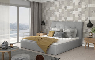 Кровать Inge 200х200 см, серый цвет цена и информация | Кровати | pigu.lt