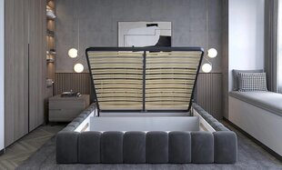 Кровать  Lamica, 140x200 см, серый цвет цена и информация | Кровати | pigu.lt