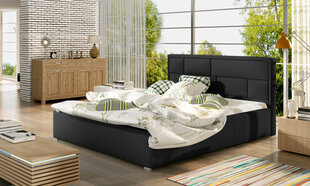Кровать Latina MD, 160х200 см, черный цвет цена и информация | Кровати | pigu.lt