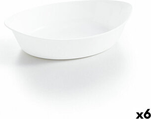 Поднос Luminarc Smart Cuisine Овальный Белый Cтекло 25 x 15 cm (6 штук) цена и информация | Посуда, тарелки, обеденные сервизы | pigu.lt