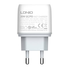 Wall charger LDNIO A2424C USB, USB-C 20W + microUSB Cable цена и информация | Зарядные устройства для телефонов | pigu.lt