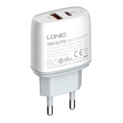 Wall charger LDNIO A2424C USB, USB-C 20W + microUSB Cable цена и информация | Зарядные устройства для телефонов | pigu.lt