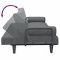 vidaXL Sofa-lova su porankiais, tamsiai pilkos spalvos, audinys цена и информация | Sofos | pigu.lt