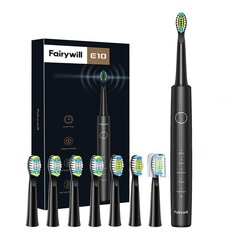 Sonic toothbrush with head set FairyWill FW-E10 (black) цена и информация | Электрические зубные щетки | pigu.lt