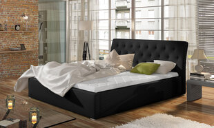 Кровать Eltap Milano, 140x200 см, черного цвета цена и информация | Кровати | pigu.lt