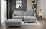 Левый угловой диван и пуфик Eltap Lorelle, светло-серый цвет