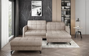 Левый угловой диван и пуфик Eltap Lorelle, бежевый цвет цена и информация | Угловые диваны | pigu.lt