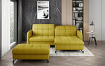 Левый угловой диван и пуфик Eltap Lorelle, желтый цвет