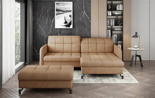 Kairinės kampinės sofos ir pufo komplektas Eltap Lorelle, oranžinis kaina ir informacija | Minkšti kampai | pigu.lt