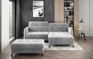 Левый угловой диван и пуфик Eltap Lorelle, светло-серый матовый цвет цена и информация | Угловые диваны | pigu.lt